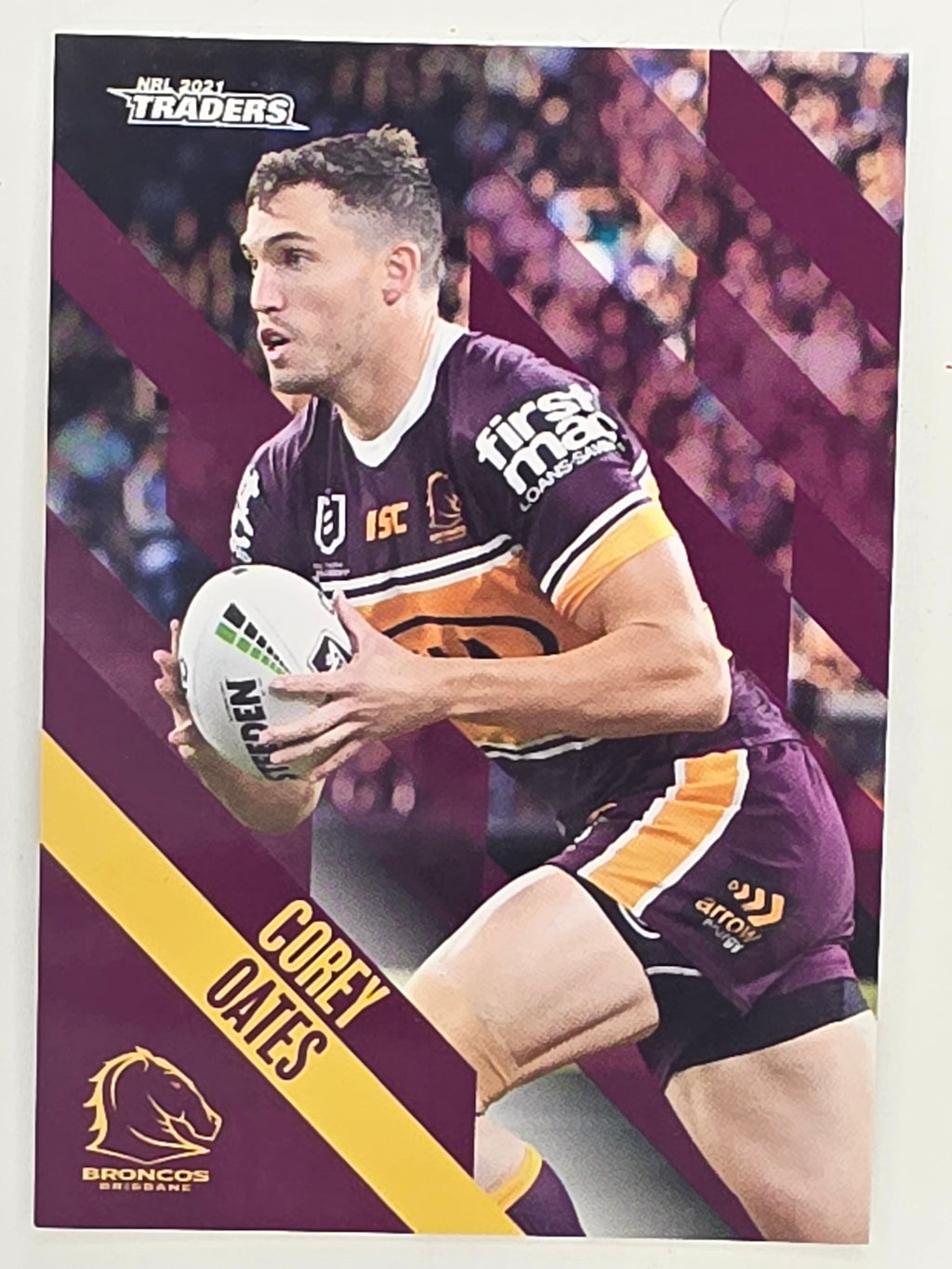 NRL 2021 Traders Base Card #008 Corey Oates Brisbane Broncos
