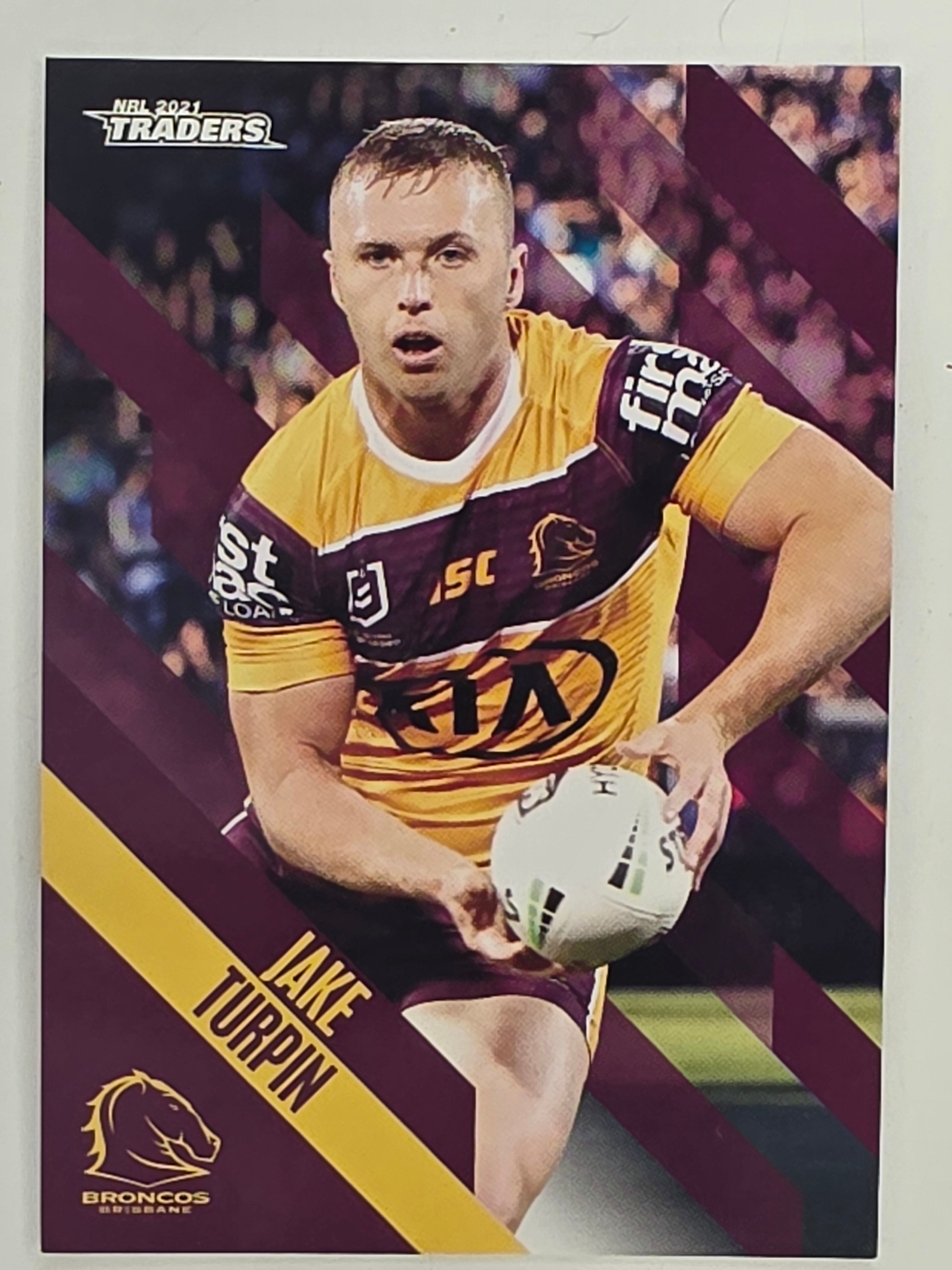 NRL 2021 Traders Base Card #010 Jake Turpin Brisbane Broncos