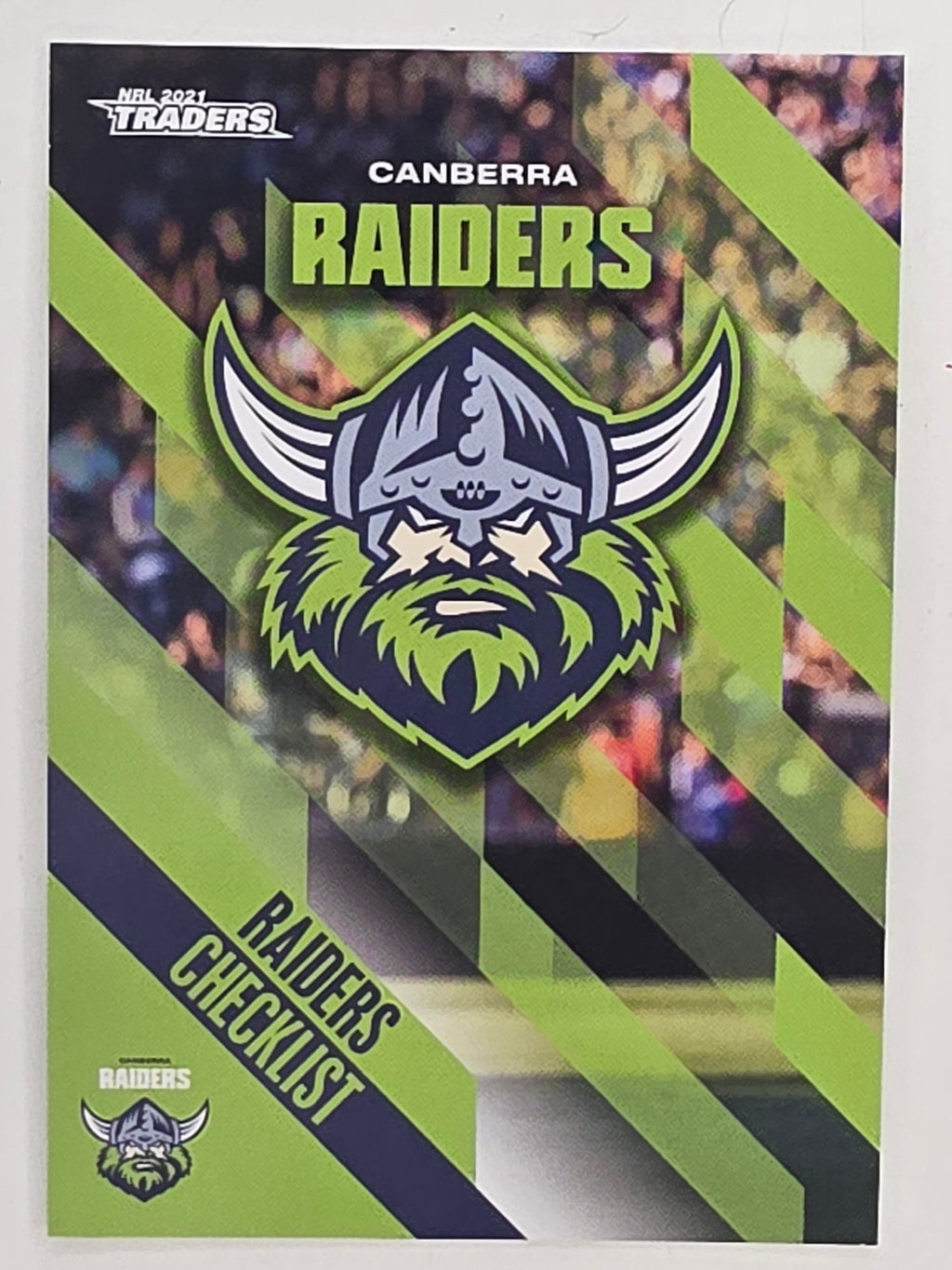 NRL 2021 Traders Base Card #011 Raiders Checklist Canberra Raiders