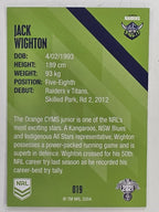 NRL 2021 Traders Base Card #019 Jack Wighton Canberra Raiders