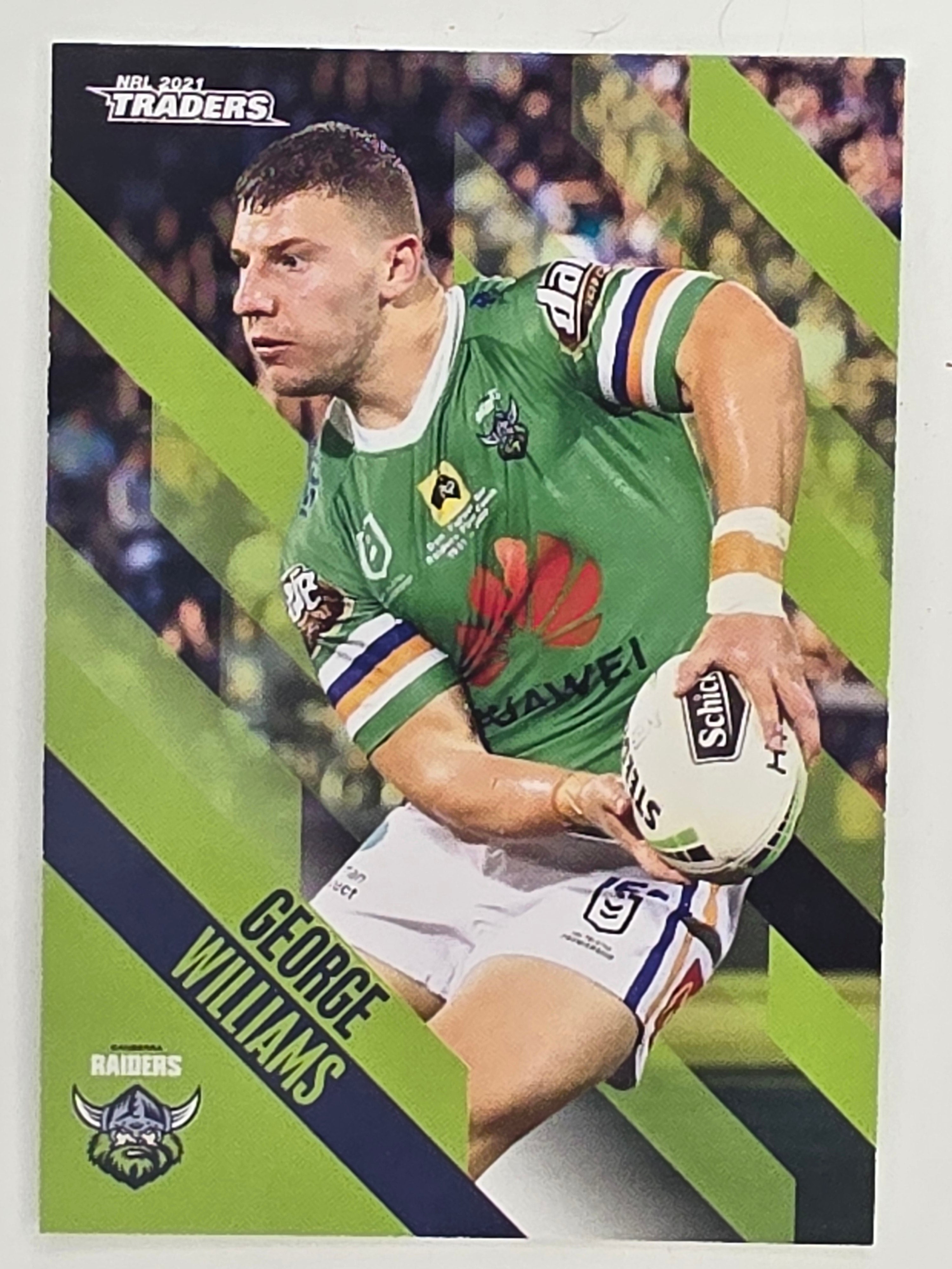 NRL 2021 Traders Base Card #020 George Williams Canberra Raiders