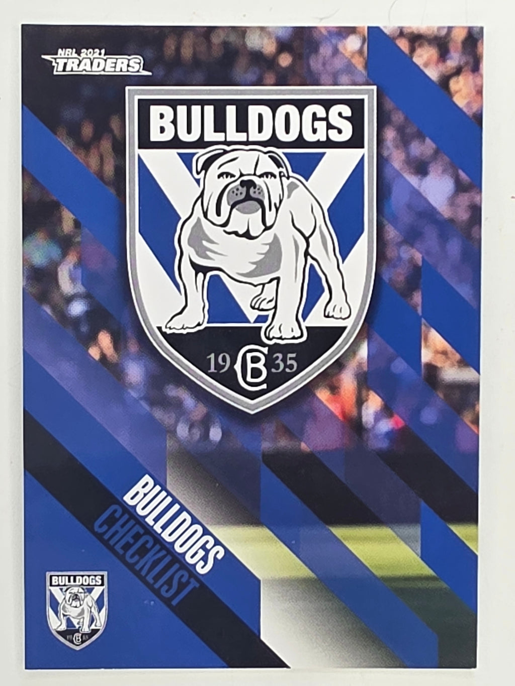NRL 2021 Traders Base Card #021 Bulldogs Checklist Canterbury Bankstown Bulldogs