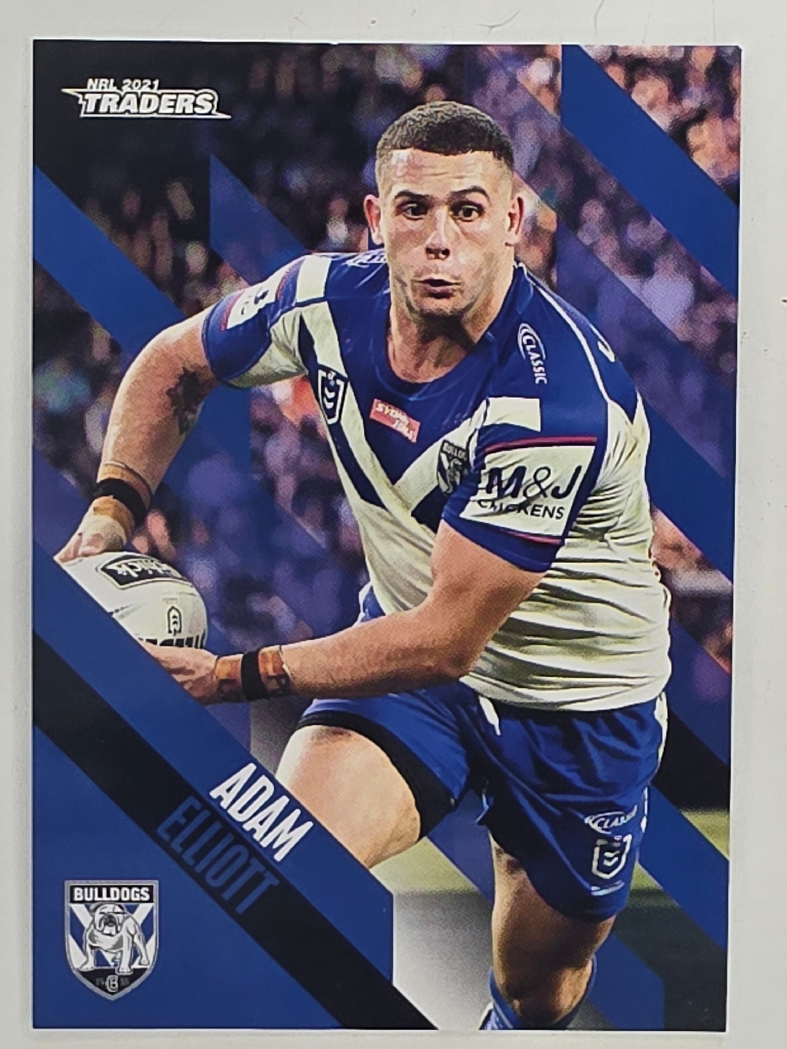 NRL 2021 Traders Base Card #023 Adam Elliott Canterbury Bankstown Bulldogs