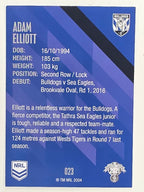 NRL 2021 Traders Base Card #023 Adam Elliott Canterbury Bankstown Bulldogs