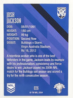NRL 2021 Traders Base Card #026 Josh Jackson Canterbury Bankstown Bulldogs