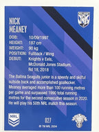 NRL 2021 Traders Base Card #027 Nick Meaney Canterbury Bankstown Bulldogs
