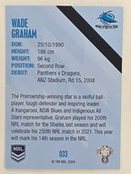 NRL 2021 Traders Base Card #033 Wade Graham Cronulla Sutherland Sharks