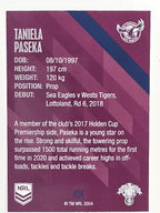 NRL 2021 Traders Base Card #056 Taniela Paseka Manly Warringah Sea Eagles
