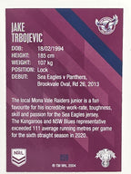 NRL 2021 Traders Base Card #059 Jake Trbojevic Manly Warringah Sea Eagles