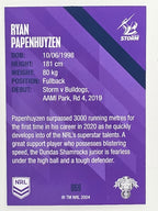 NRL 2021 Traders Base Card #069 Ryan Papenhuyzen Melbourne Storm