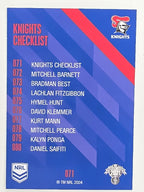 NRL 2021 Traders Base Card #071 Knights Checklist Newcastle Knights