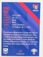 NRL 2021 Traders Base Card #075 Hymel Hunt Newcastle Knights