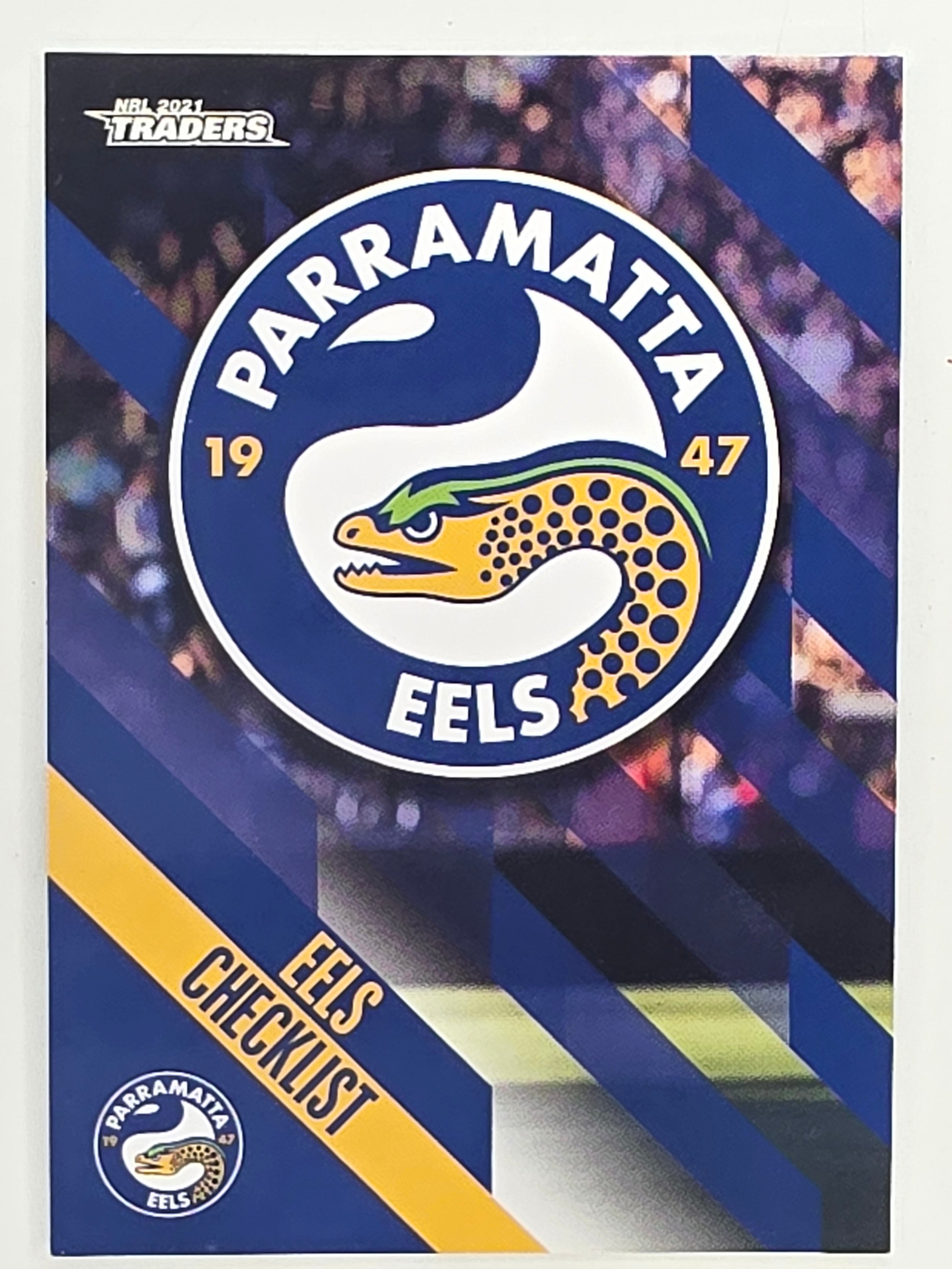 NRL 2021 Traders Base Card #091 Eels Checklist Parramatta Eels