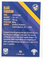 NRL 2021 Traders Base Card #094 Blake Ferguson Parramatta Eels