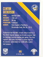 NRL 2021 Traders Base Card #095 Clinton Gutherson Parramatta Eels