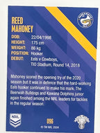 NRL 2021 Traders Base Card #096 Reed Mahoney Parramatta Eels