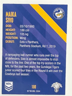 NRL 2021 Traders Base Card #100 Maika Sivo Parramatta Eels