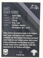 NRL 2021 Traders Base Card #105 James Fisher-Harris Penrith Panthers