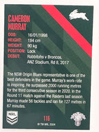 NRL 2021 Traders Base Card #116 Cameron Murray South Sydney Rabbitohs