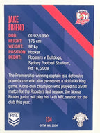NRL 2021 Traders Base Card #134 Jake Friend Sydney Roosters