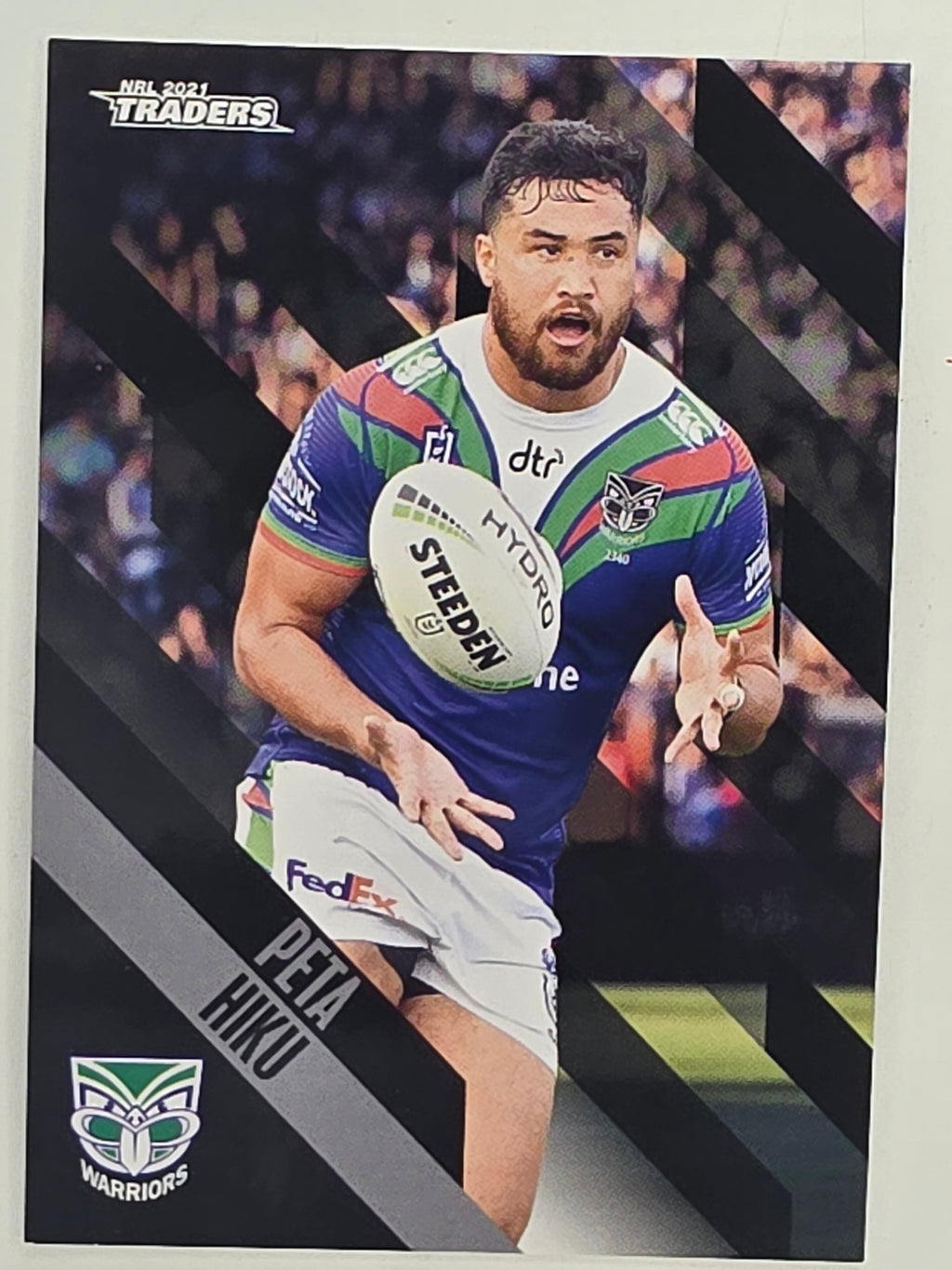 NRL 2021 Traders Base Card #145 Peta Hiku New Zealand Warriors