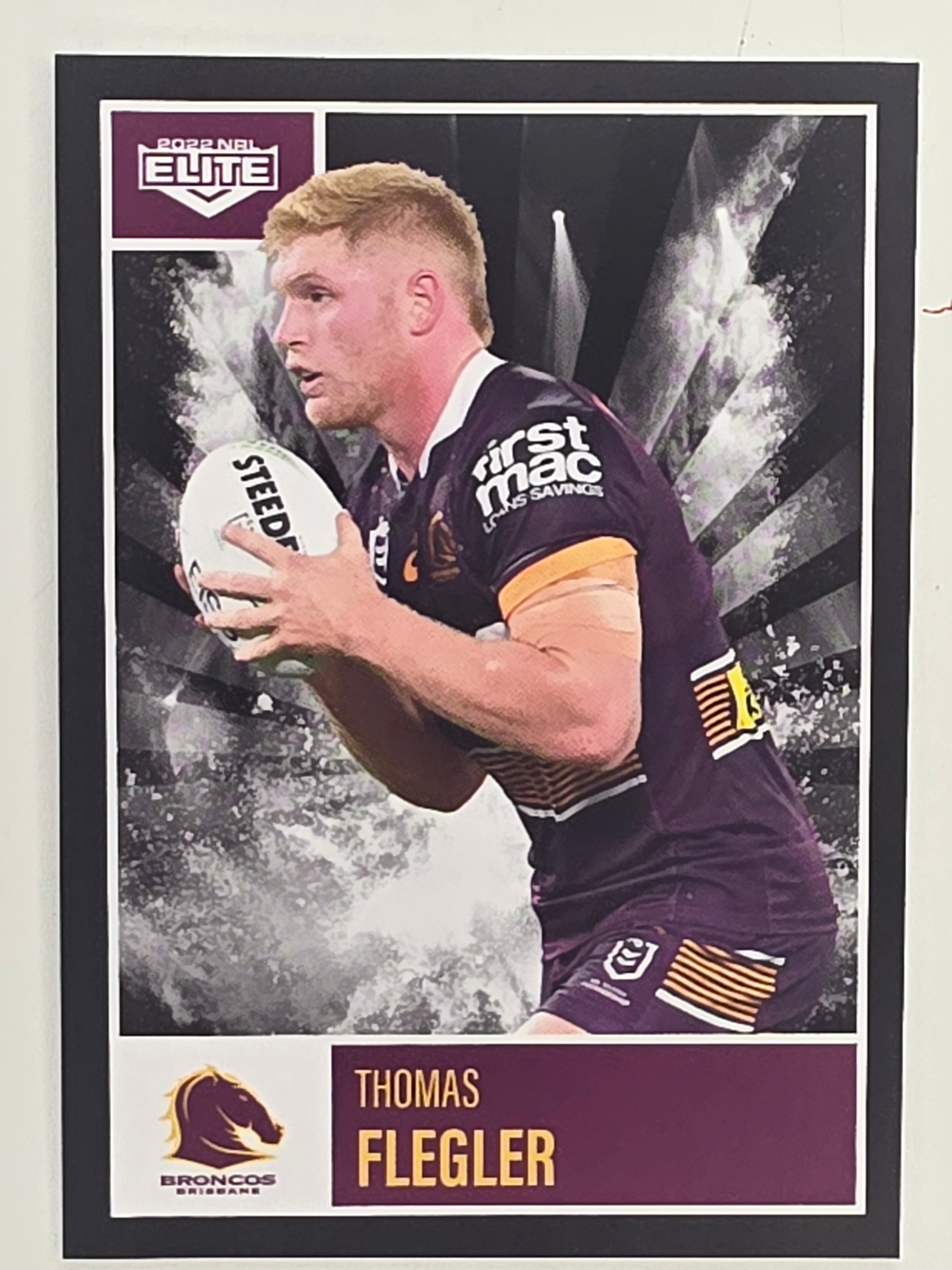NRL 2022 Elite Base Card #005 Thomas Flegler Brisbane Broncos