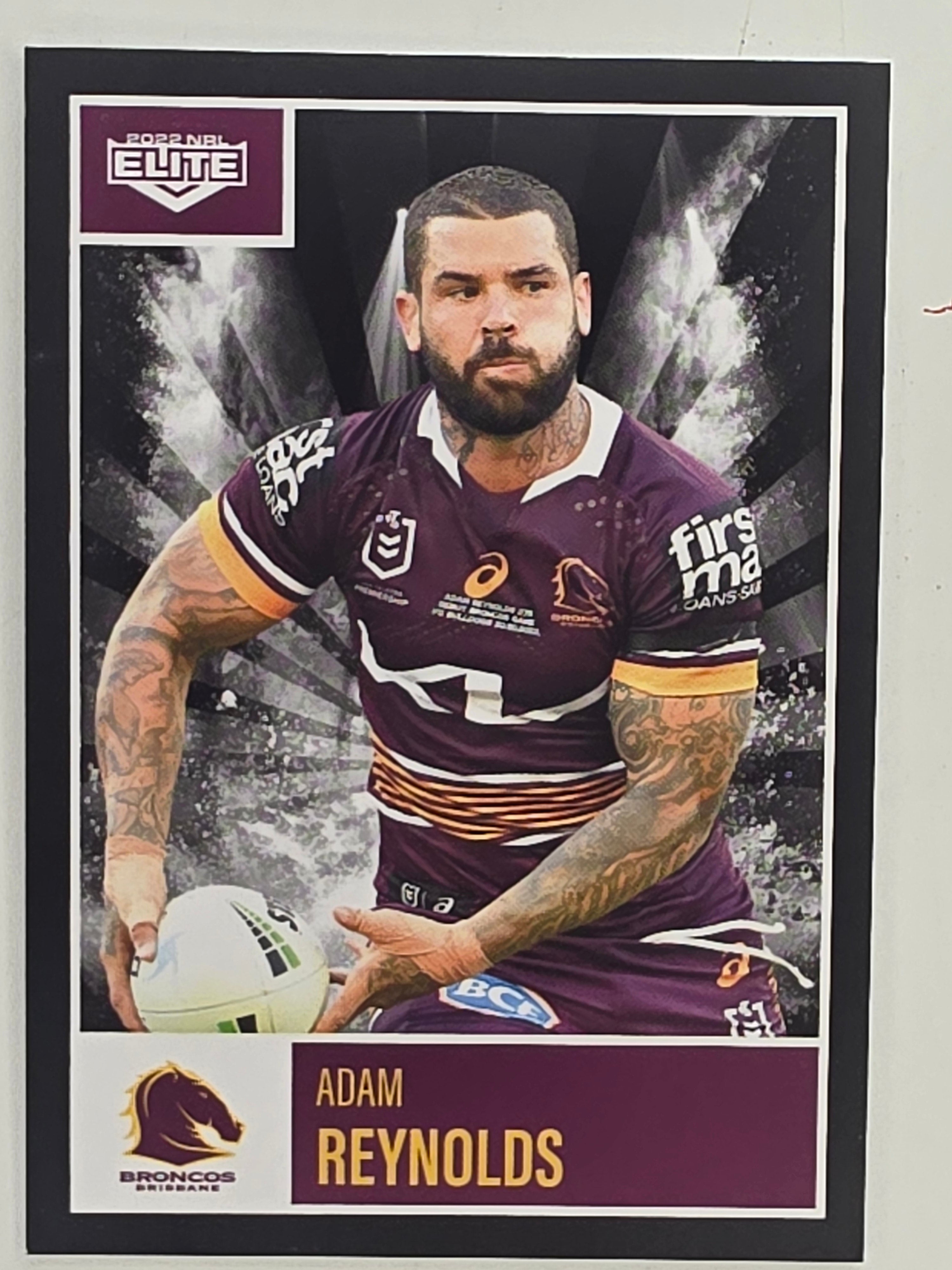 NRL 2022 Elite Base Card #007 Adam Reynolds Brisbane Broncos