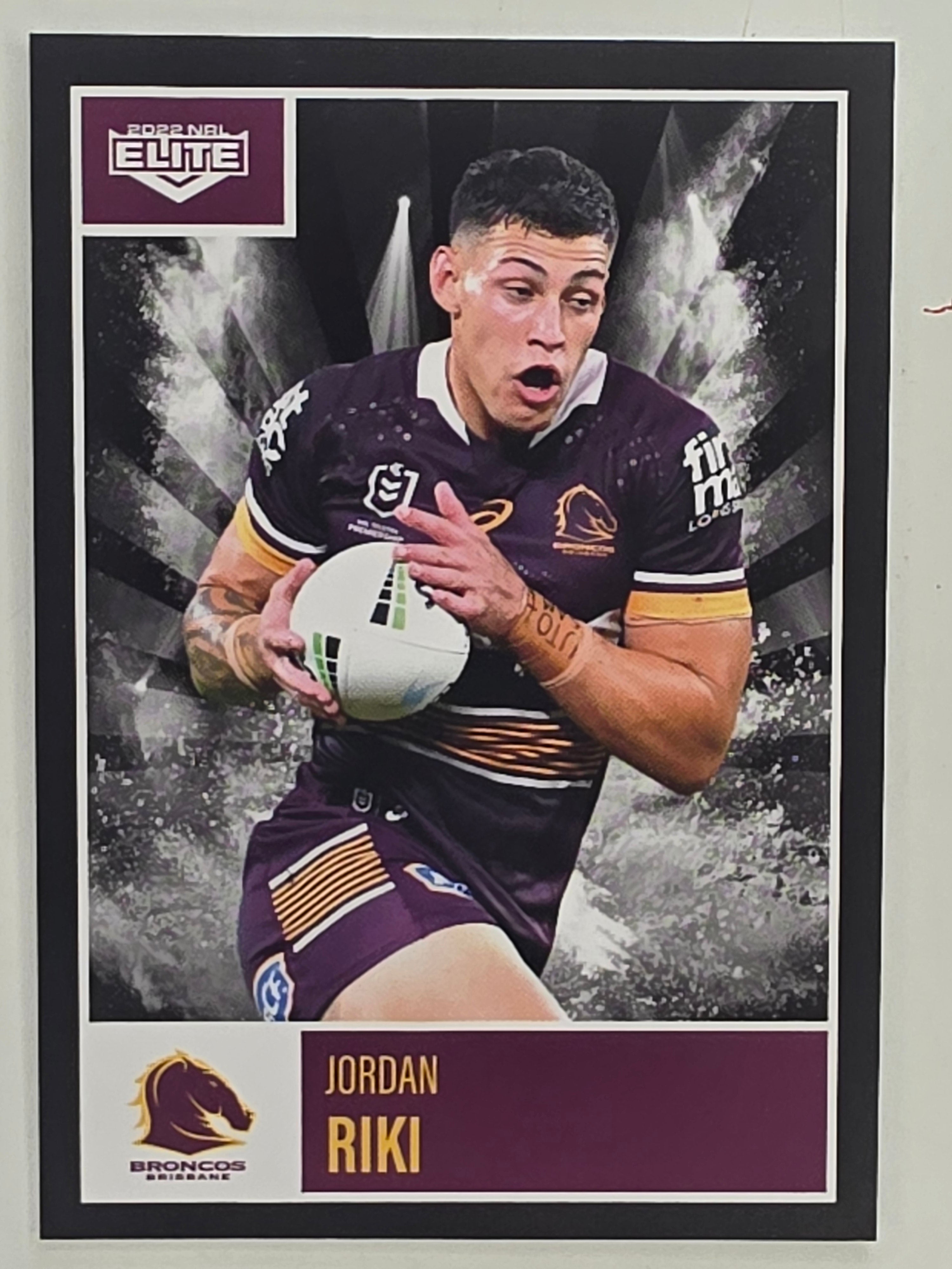 NRL 2022 Elite Base Card #008 Jordan Riki Brisbane Broncos
