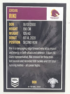 NRL 2022 Elite Base Card #008 Jordan Riki Brisbane Broncos