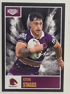 NRL 2022 Elite Base Card #009 Kotoni Staggs Brisbane Broncos