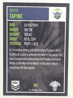 NRL 2022 Elite Base Card #015 Joseph Tapine Canberra Raiders
