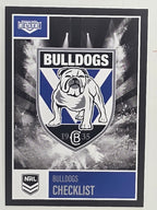 NRL 2022 Elite Base Card #019 Bulldogs Checklist Canterbury Bankstown Bulldogs