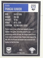 NRL 2022 Elite Base Card #025 Tevita Pangai Junior Canterbury Bankstown Bulldogs