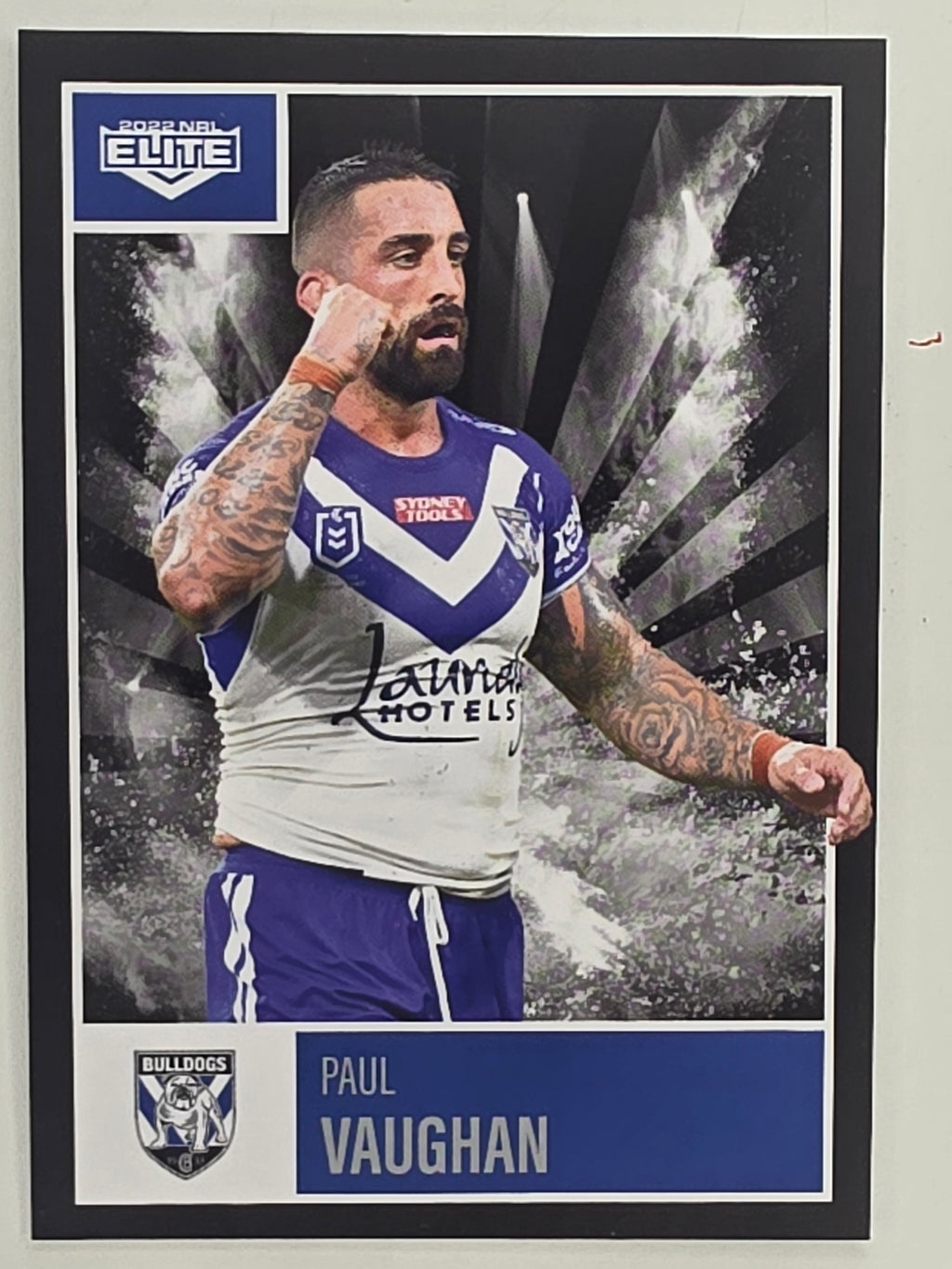 NRL 2022 Elite Base Card #027 Paul Vaughan Canterbury Bankstown Bulldogs