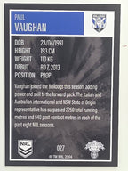 NRL 2022 Elite Base Card #027 Paul Vaughan Canterbury Bankstown Bulldogs