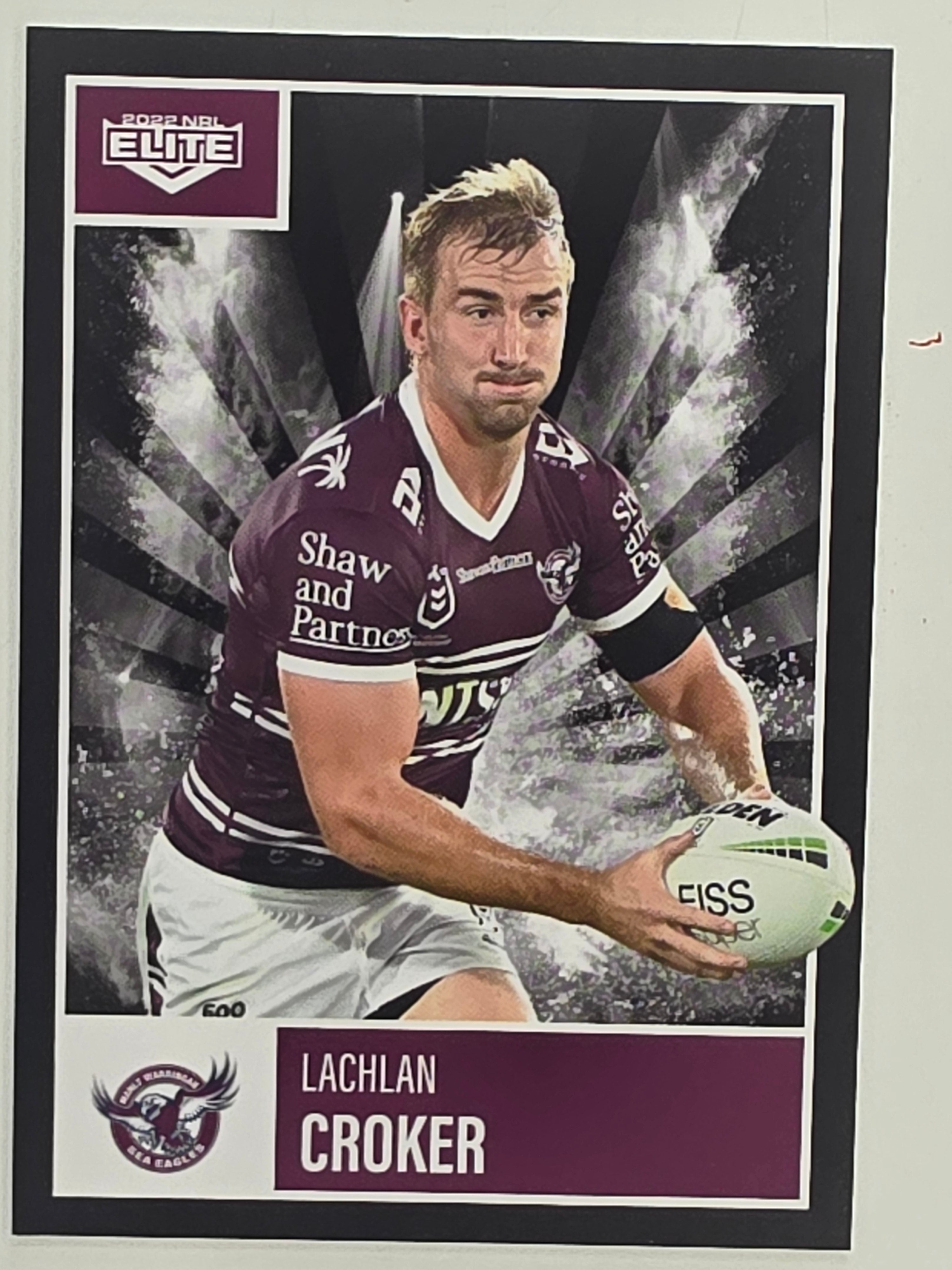 NRL 2022 Elite Base Card #048 Lachlan Croker Manly Warringah Sea Eagles