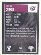 NRL 2022 Elite Base Card #048 Lachlan Croker Manly Warringah Sea Eagles