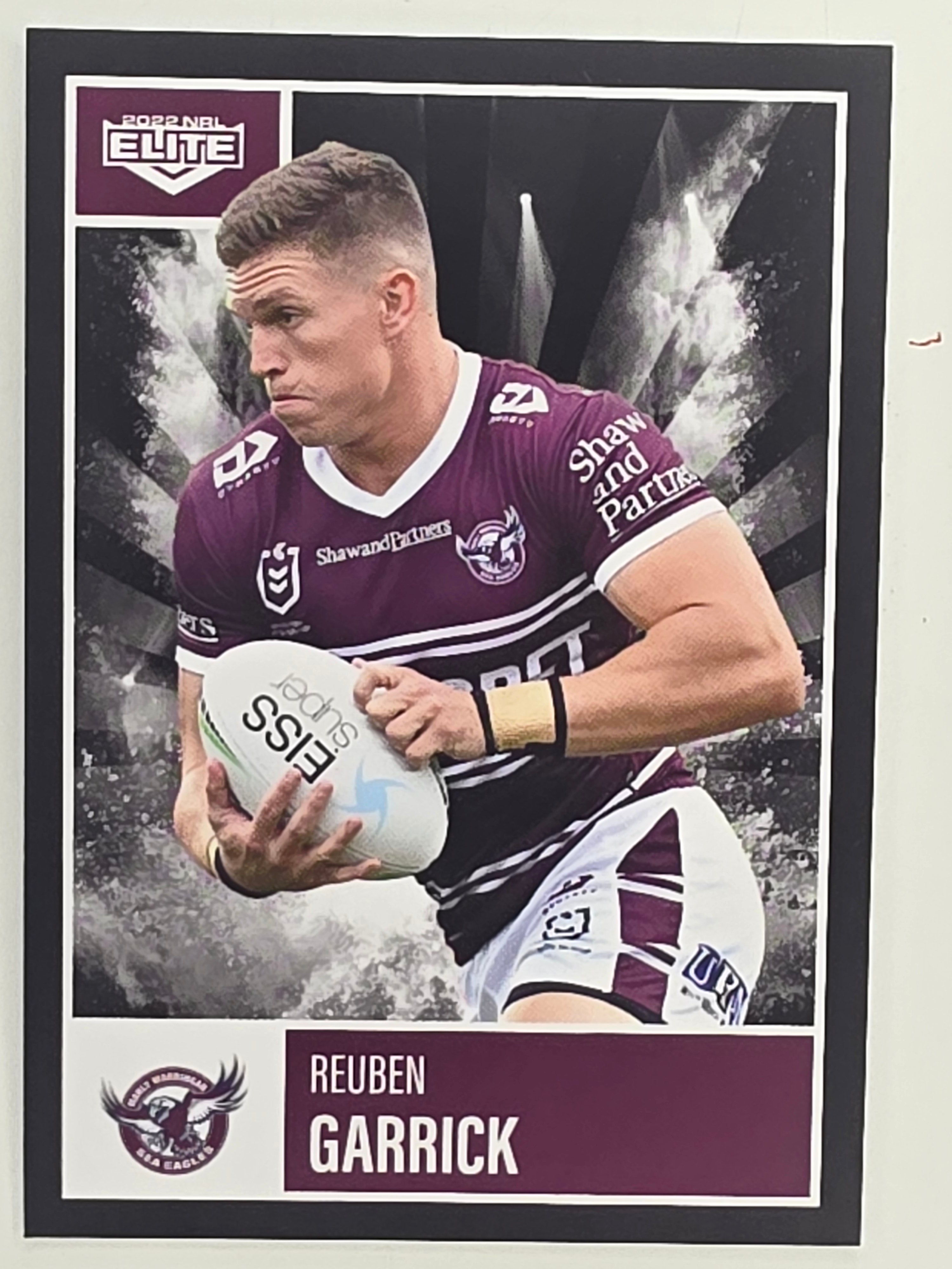 NRL 2022 Elite Base Card #050 Reuben Garrick Manly Warringah Sea Eagles