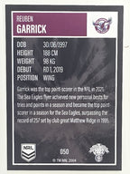 NRL 2022 Elite Base Card #050 Reuben Garrick Manly Warringah Sea Eagles