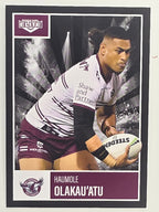 NRL 2022 Elite Base Card #051 Haumole Olakau’atu Manly Warringah Sea Eagles