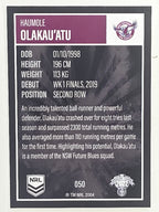 NRL 2022 Elite Base Card #051 Haumole Olakau’atu Manly Warringah Sea Eagles