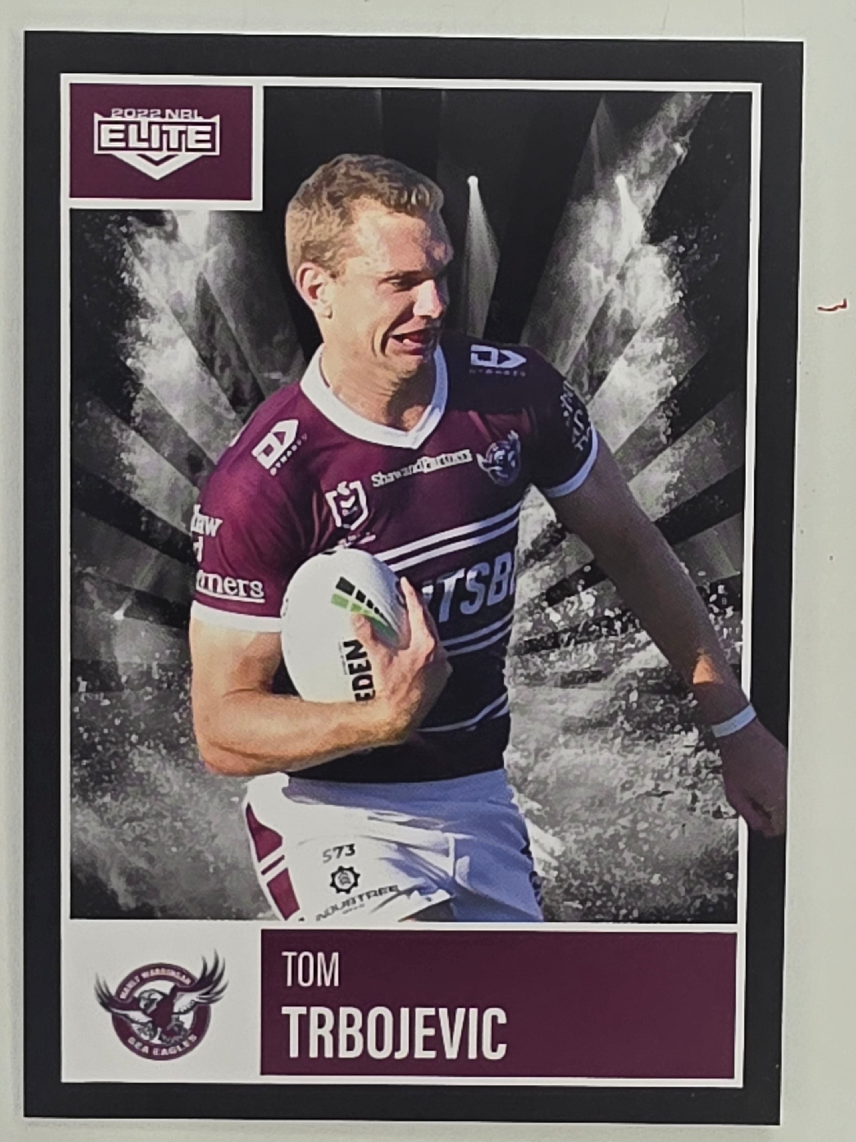 NRL 2022 Elite Base Card #054 Tom Trbojevic Manly Warringah Sea Eagles