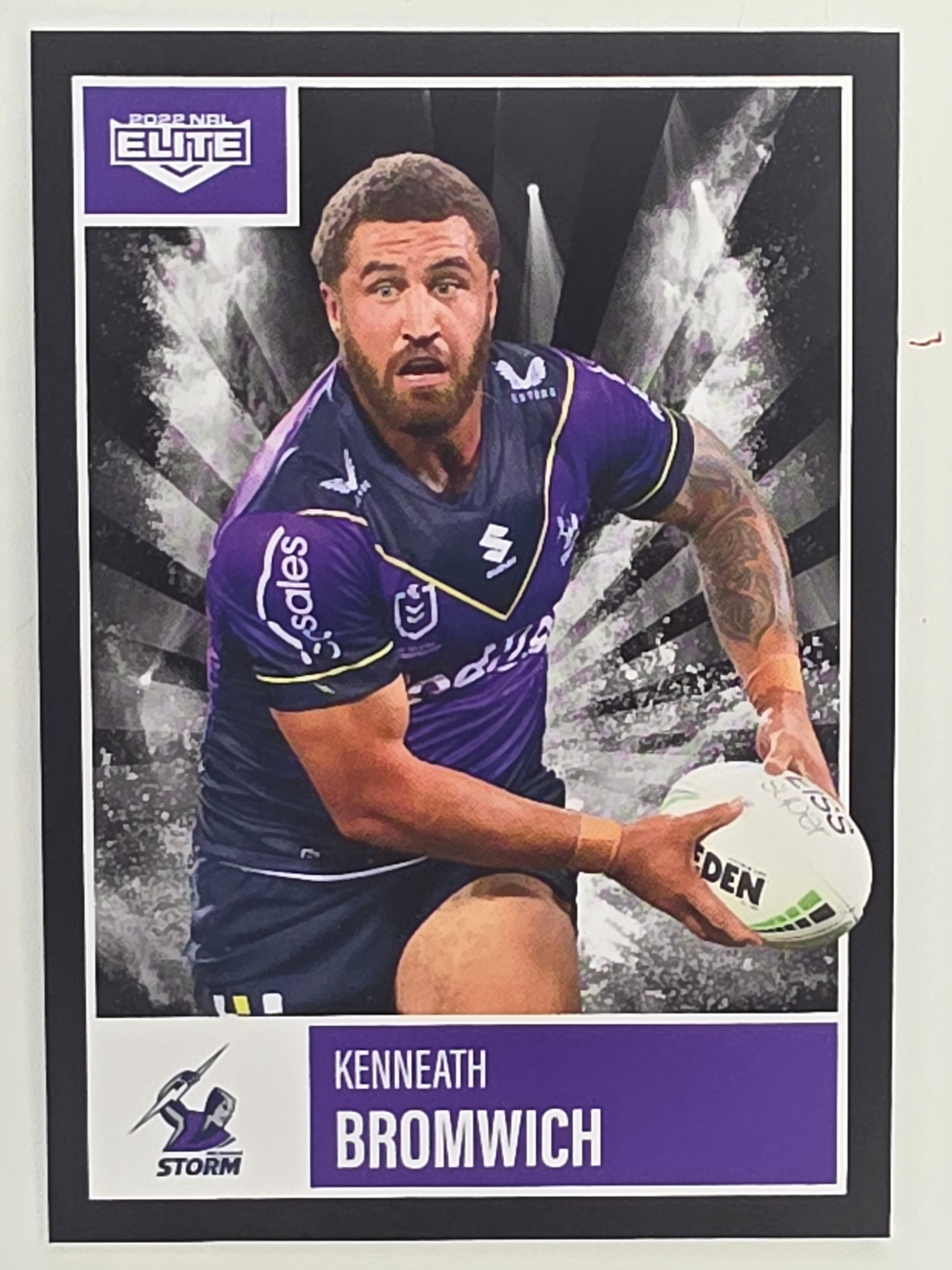 NRL 2022 Elite Base Card #056 Kenneath Bromwich Melbourne Storm