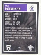 NRL 2022 Elite Base Card #063 Ryan Papenhuyzen Melbourne Storm