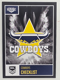 NRL 2022 Elite Base Card #073 Cowboys Checklist North Queensland Cowboys