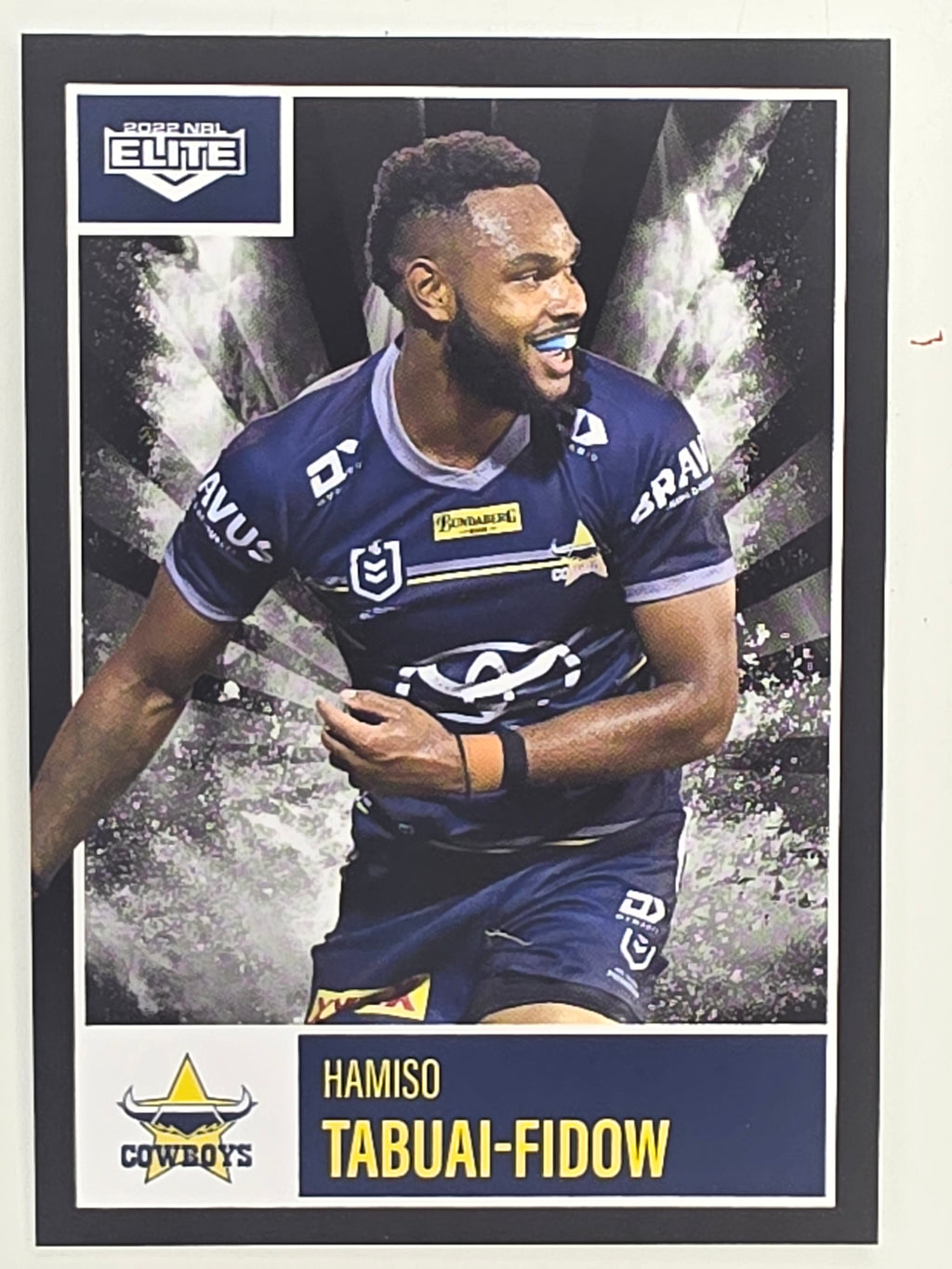 NRL 2022 Elite Base Card #079 Hamiso Tabuai-Fidow North Queensland Cowboys