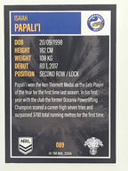 NRL 2022 Elite Base Card #089 Isaiah Papali’i Parramatta Eels