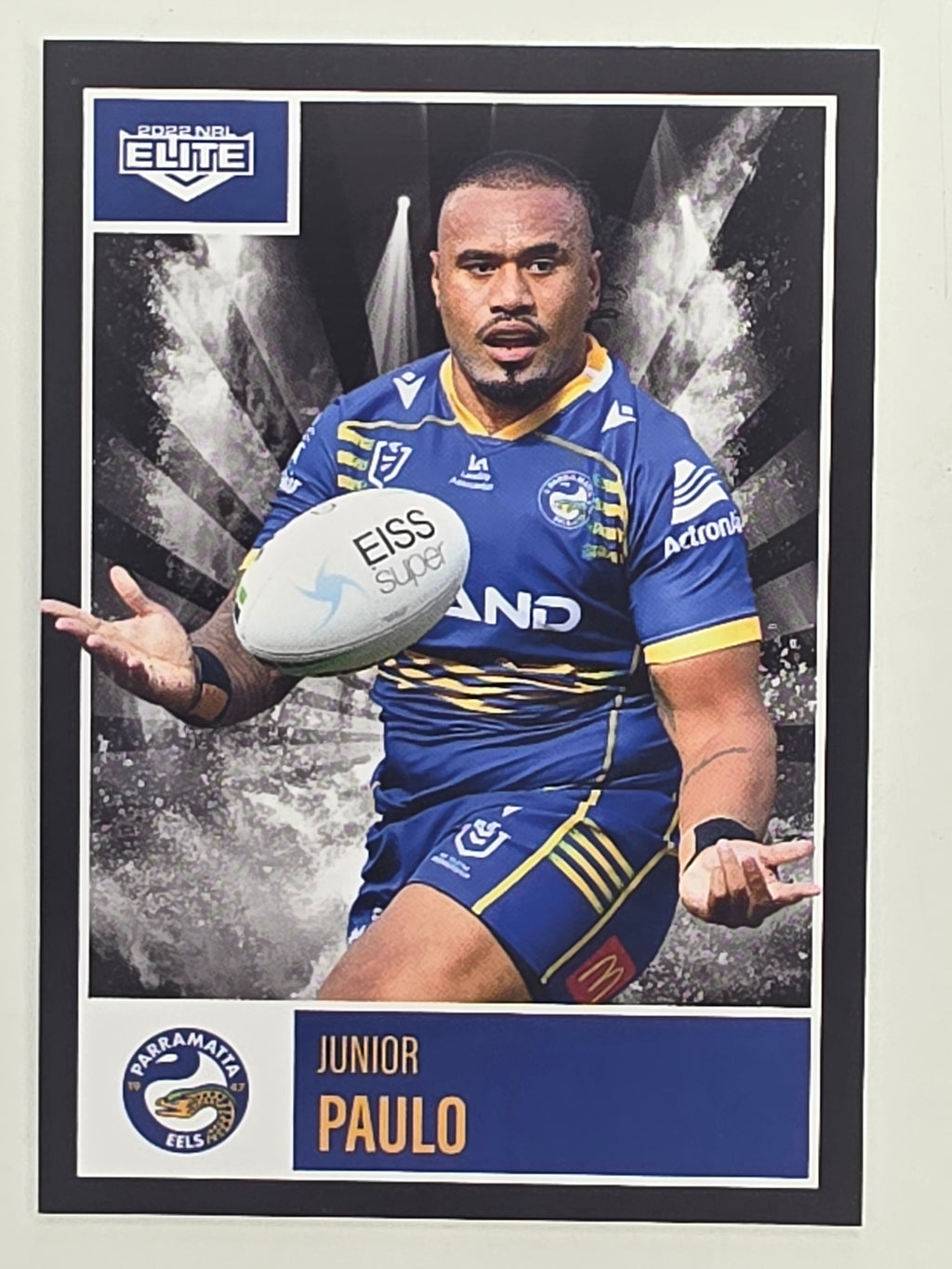 NRL 2022 Elite Base Card #090 Junior Paulo Parramatta Eels