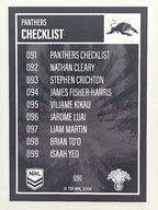 NRL 2022 Elite Base Card #091 Panthers Checklist Penrith Panthers