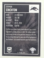 NRL 2022 Elite Base Card #093 Stephen Crichton Penrith Panthers